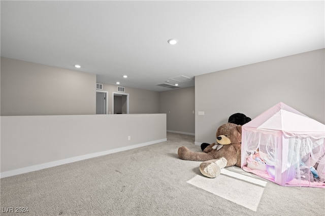 playroom featuring carpet flooring