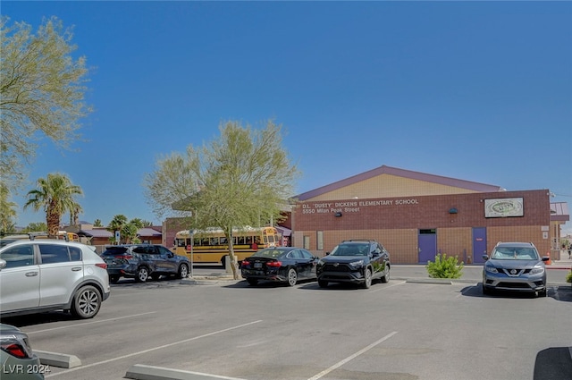 view of parking / parking lot