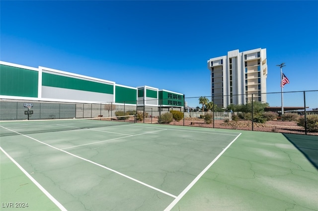 view of tennis court