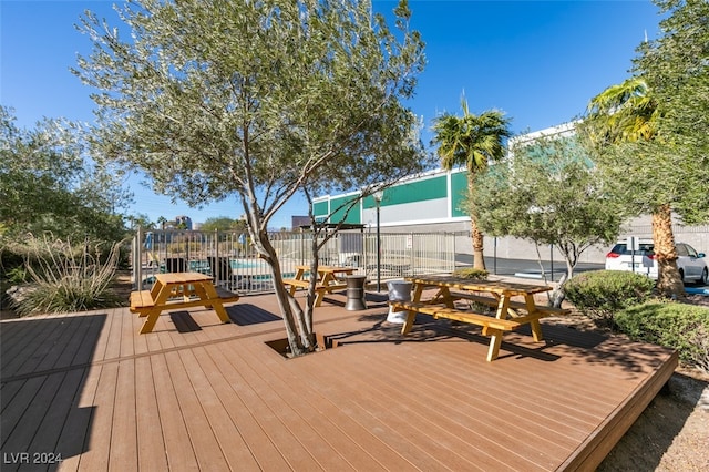 view of wooden deck