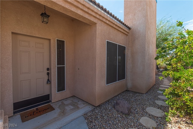 view of doorway to property