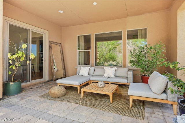 view of patio / terrace with an outdoor living space