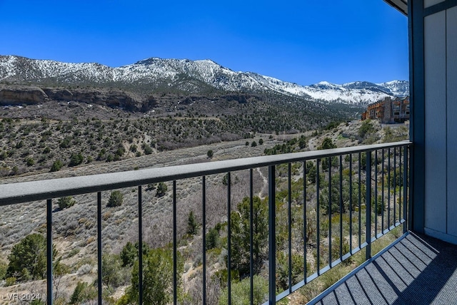 balcony with a mountain view