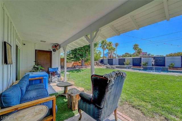 view of patio / terrace with a fenced backyard