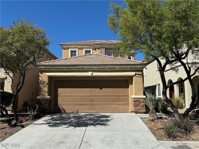 view of front of home featuring a garage