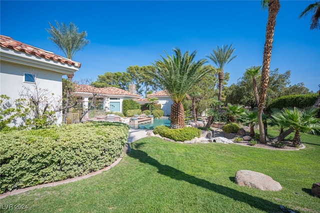 view of yard featuring a patio area