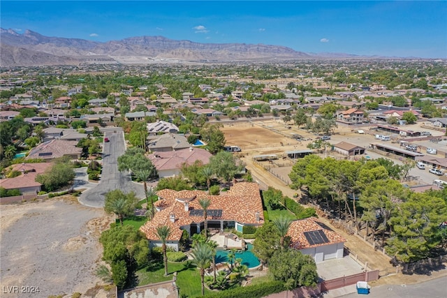 bird's eye view featuring a mountain view