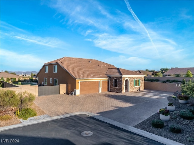 view of front of home featuring a garage