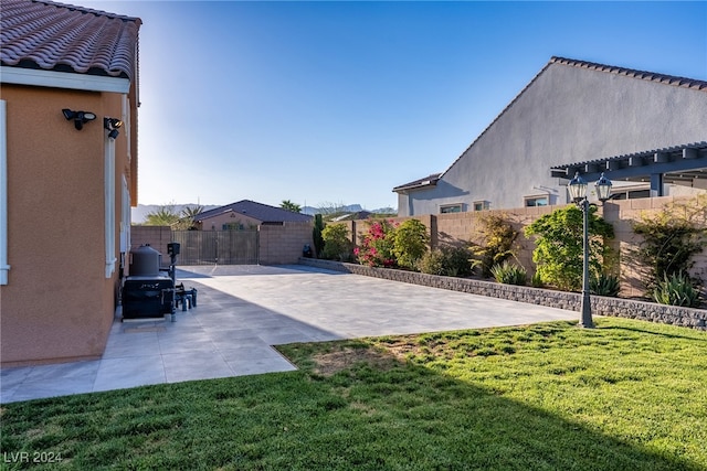 view of yard featuring a patio area