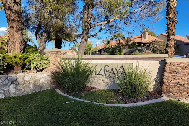 view of community sign