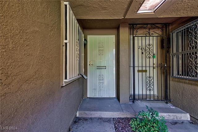 view of doorway to property