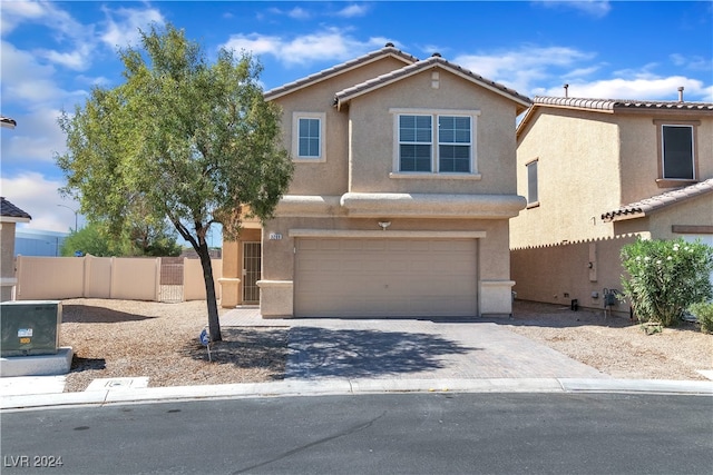 view of front of home featuring a garage