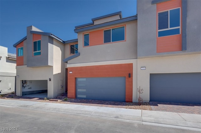 contemporary house featuring a garage