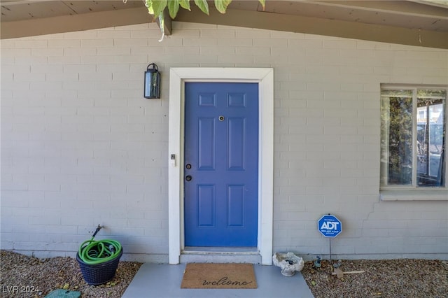 view of doorway to property