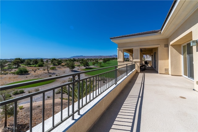 balcony with a mountain view