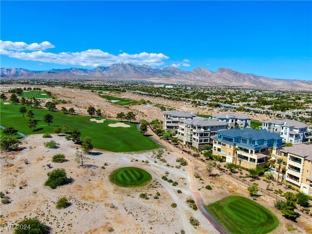 bird's eye view featuring a mountain view