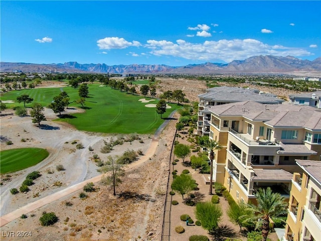 aerial view featuring a mountain view