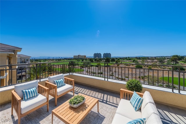 balcony featuring outdoor lounge area