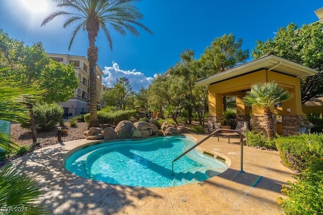 view of pool with a patio area