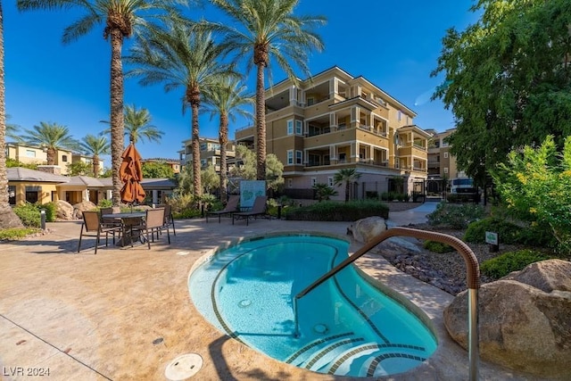 view of pool with a patio