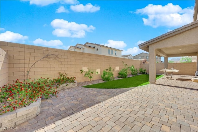 view of patio / terrace with a fenced backyard