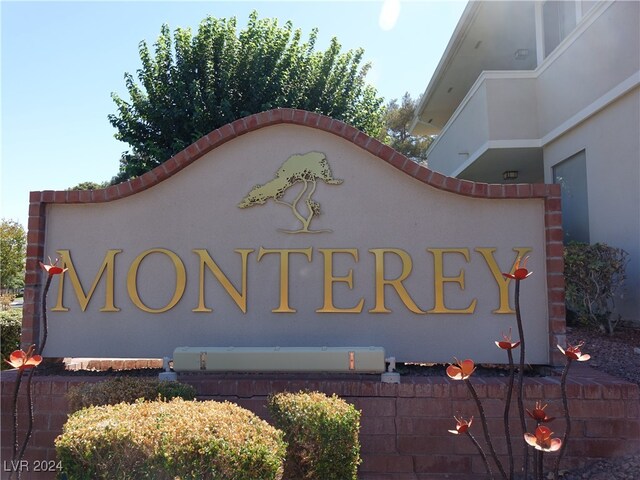 view of community sign