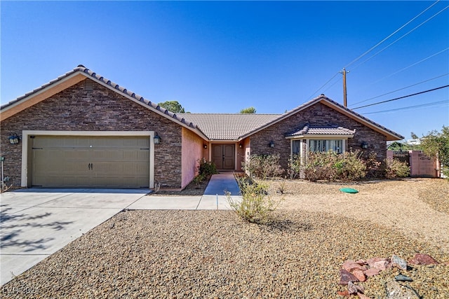 ranch-style house with a garage