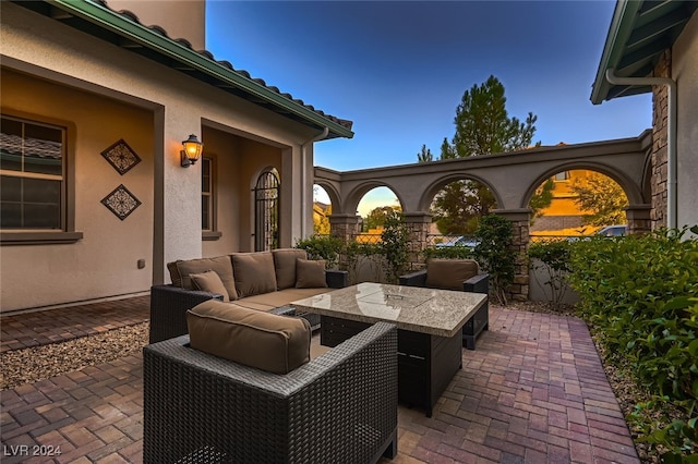 view of patio with outdoor lounge area