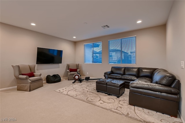 view of carpeted living room