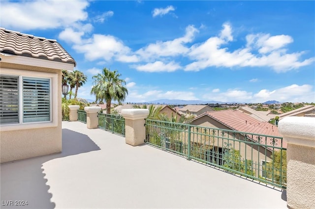 view of patio / terrace with a balcony