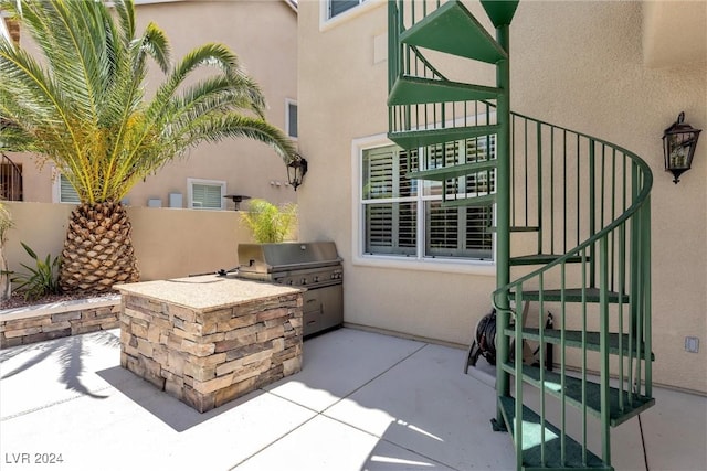 view of patio / terrace with area for grilling