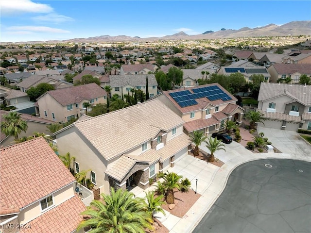 bird's eye view featuring a mountain view