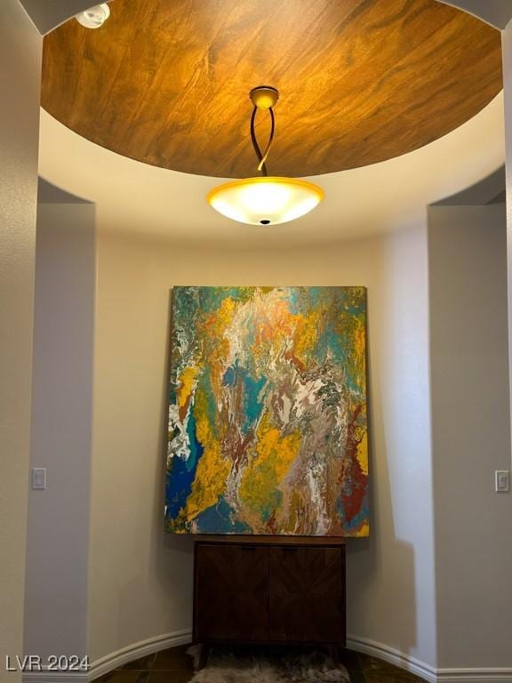 room details featuring wooden ceiling