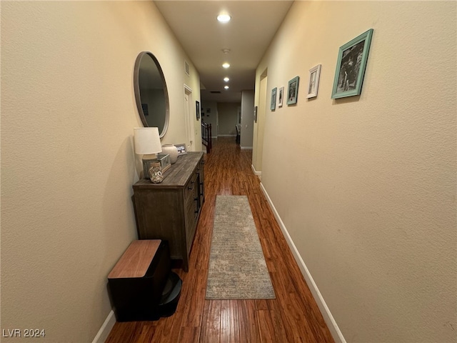 hallway featuring hardwood / wood-style flooring