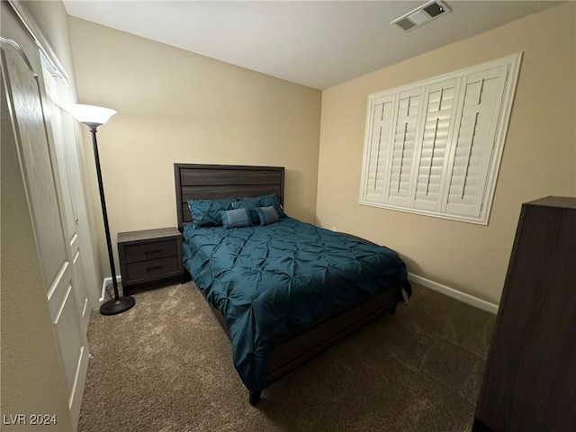 bedroom with carpet floors