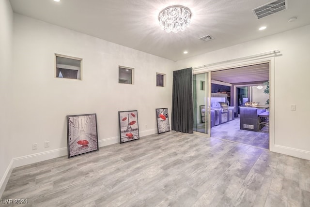 interior space featuring light wood-type flooring