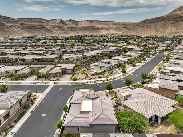 aerial view featuring a mountain view