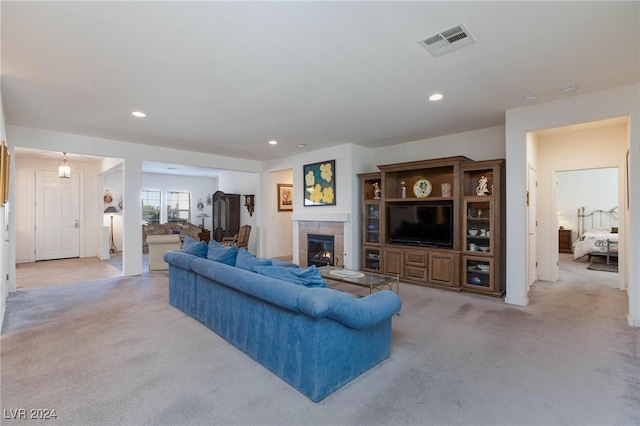 view of carpeted living room