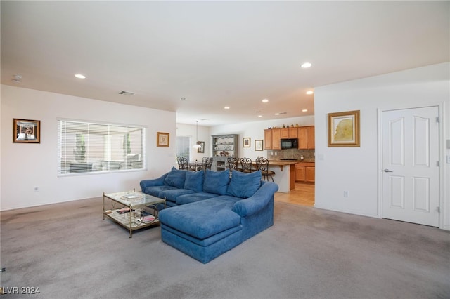 view of carpeted living room