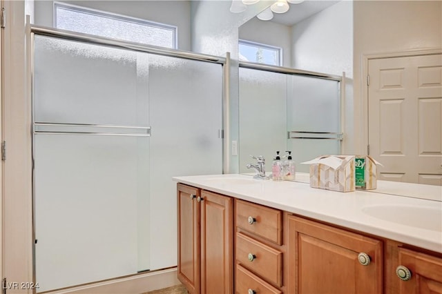 7457 Widewing Dr, North Las Vegas, NV 89084 - full bath with a shower stall and double vanity