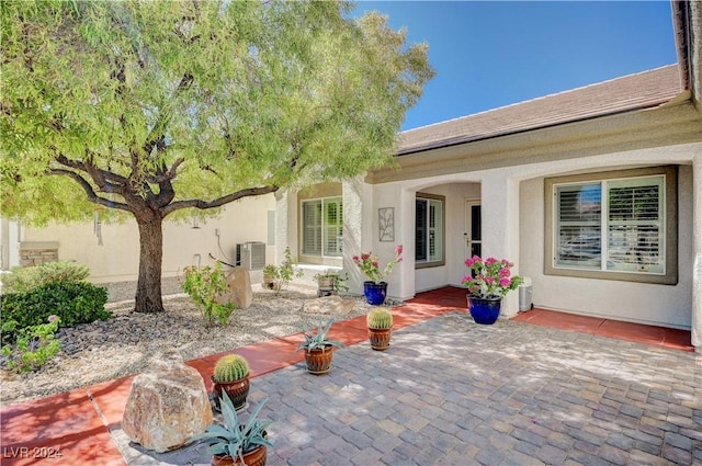 7457 Widewing Dr, North Las Vegas, NV 89084 - view of patio with central AC unit