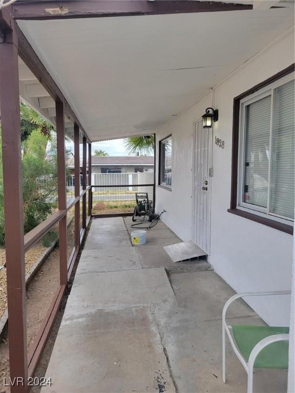 view of patio with a porch