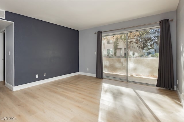 empty room featuring light wood-type flooring