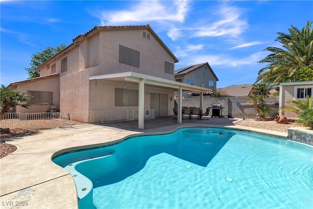 view of pool with a patio area