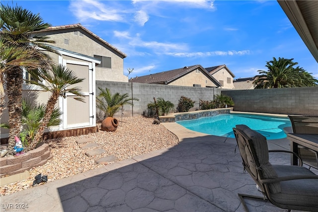 view of pool with a patio area