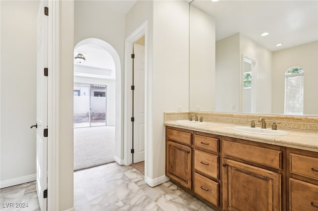 bathroom with vanity