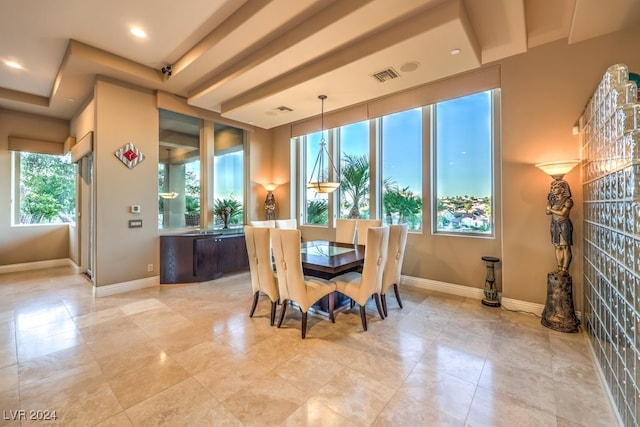 dining space featuring a wealth of natural light