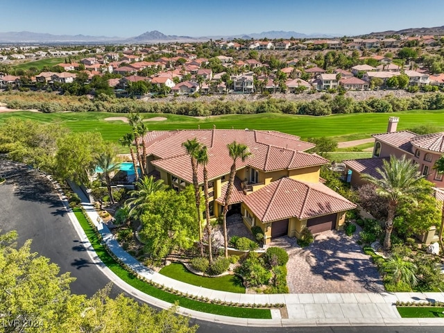 aerial view featuring a mountain view