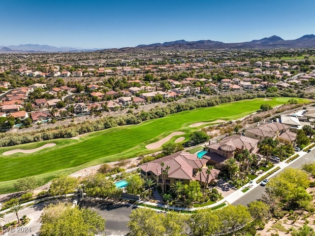 bird's eye view featuring a mountain view