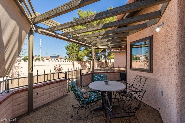 view of patio / terrace with a pergola